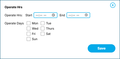 Operating hours